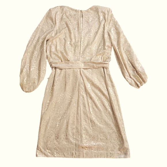 Vince Camuto Woman's Dress Leopard-print Tie-detail Blouson long sleeves Mini - Picture 12 of 12